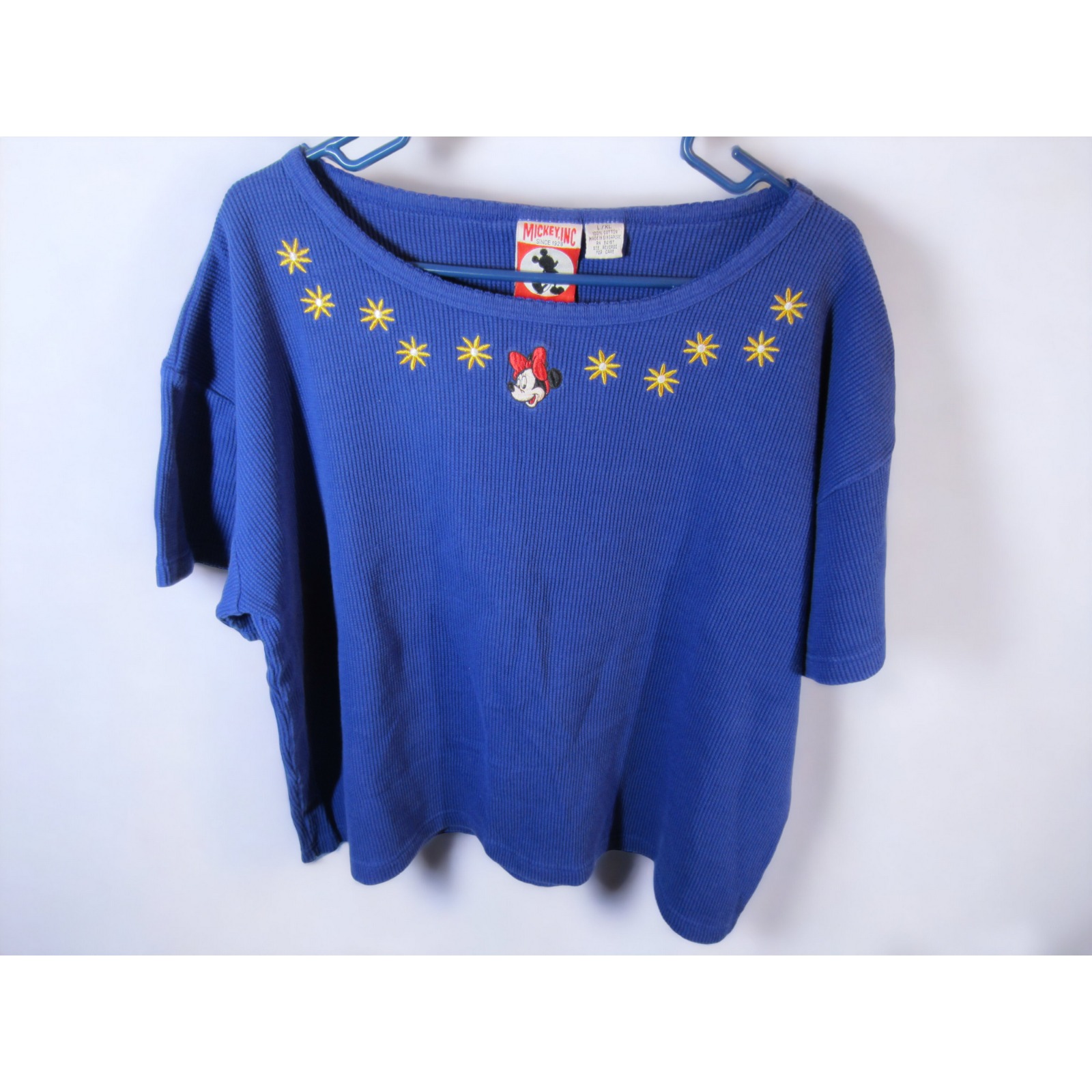 Vintage Disney Mickey Inc Minnie Mouse Pullover Sweater Blue Size L/Xl